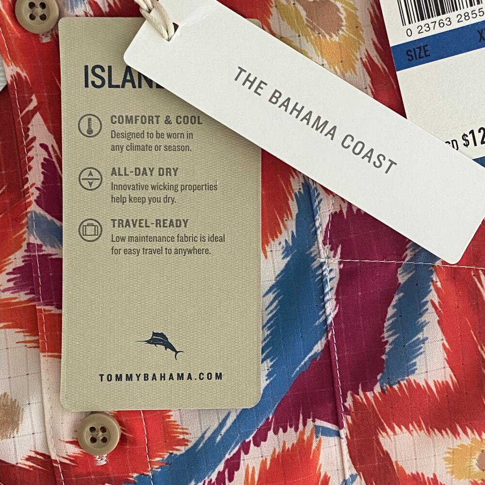 Tommy Bahama Shirt Men's XL "The Bahama Coast" Flora Fusion Stretch NEW - Picture 12 of 15